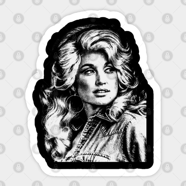 Dolly Parton Sticker by Riso Art